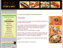 Tablet Screenshot of cusushi.com